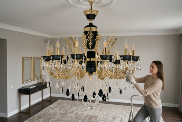 Lampe Lustre Plafonnier Luxe Plafonnier Lustre Cristal Noir