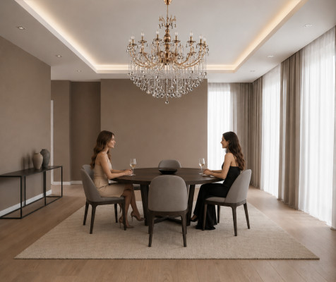 Lustre de plafond de luxe Lustre Lustre Lampe de plafond Lustre Or Cristal Lampe