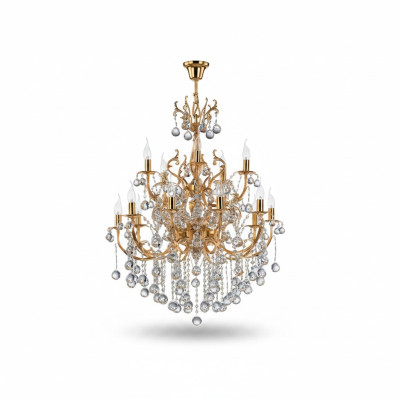 Plafonnier Lustre de luxe Plafonnier Lustré Or Cristal 75x125