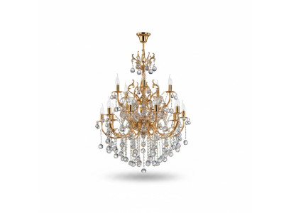 Plafonnier Lustre de luxe Plafonnier Lustré Or Cristal 75x125