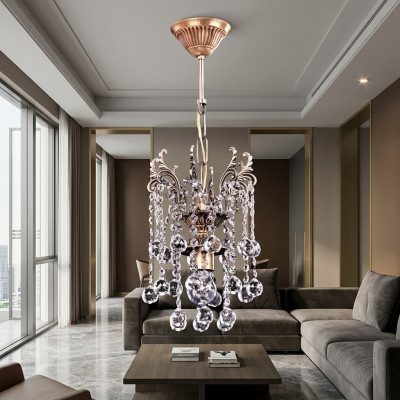 Lustre de plafond Lustre de luxe Lustre Plafonnier Or Cristal