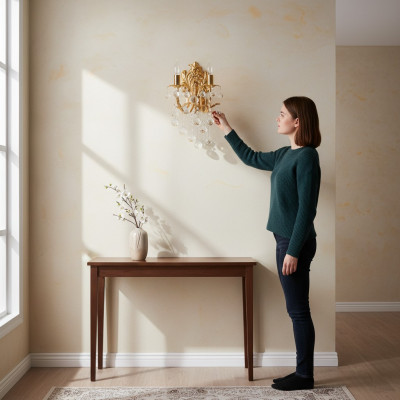 Applique murale appliques murales lustre appliques murales cristal doré