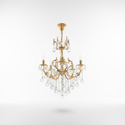 Lustre plafonnier luxueux lustre plafonnier en cristal doré