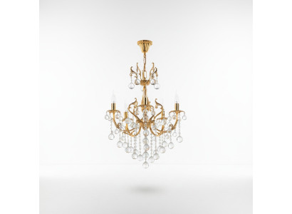 Lustre plafonnier luxueux lustre plafonnier en cristal doré