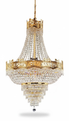 Lustre plafonnier luxueux lustre en cristal doré