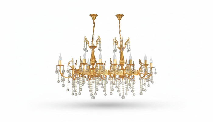 Lustre de plafond Lustre de luxe Lustre de plafond Lustre en or Lampe en cristal