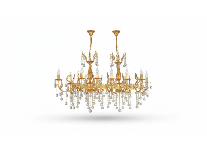 Lustre de plafond Lustre de luxe Lustre de plafond Lustre en or Lampe en cristal