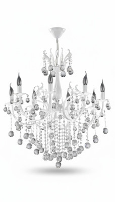 Lustre de plafond de luxe Lustre blanc Luminaire de plafond Luscinia Lampe en cristal