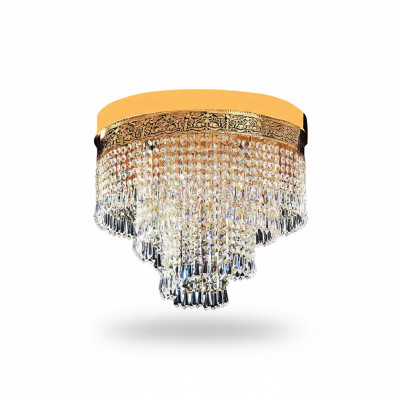Lustre de plafond de luxe en or Lustre Lampe de plafond Lustre en cristal Art