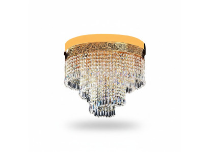 Lustre de plafond de luxe en or Lustre Lampe de plafond Lustre en cristal Art