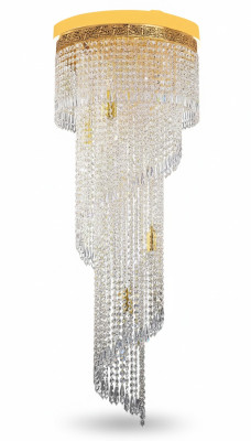 Lustre plafonnier de luxe en or lustre lustre en cristal d'art