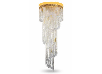 Lustre plafonnier de luxe en or lustre lustre en cristal d'art