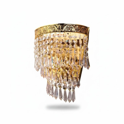 Lustre Plafonnier de luxe Lustre en or Lampe de plafond en cristal Art