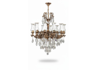 Lustre de plafond Lustre doré Lustre en cristal Lampe Lampes
