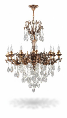Lustre de plafond Luxe Lustre doré Lampe de plafond Lustre Lampe en cristal