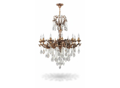 Lustre de plafond Luxe Lustre doré Lampe de plafond Lustre Lampe en cristal