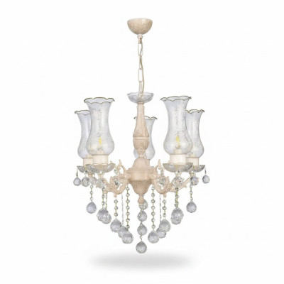 Lustre classique beige en cristal suspendu luminaire plafonnier lustre