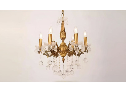 Lustre plafonnier lustre de plafond de luxe lampe de plafond en or lustre en cristal d'art