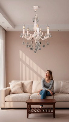 Lustre Plafonnier Luxe Beige Lustre Plafond Lampe Cristal