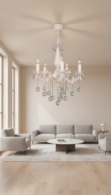 Lustre Plafonnier Luxe Beige Lustre Plafond Lampe Cristal