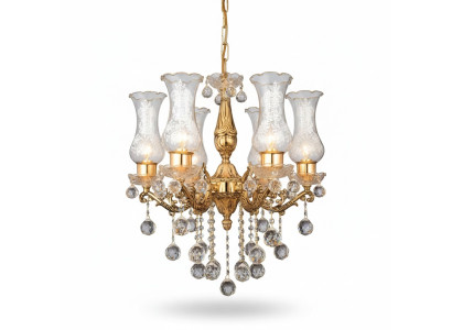 Plafonnier Lustre Lustre en Cristal Or