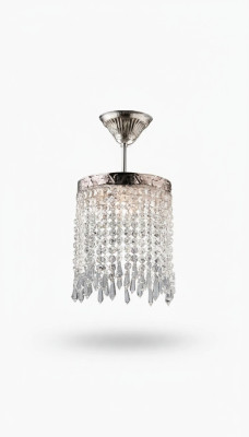 Lustre Lustre Lustre Argent Lustre de plafond Lampe en cristal