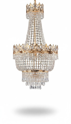 Lustre de plafond Lustre de plafond Or Lampe de plafond Lustre en cristal 40x100