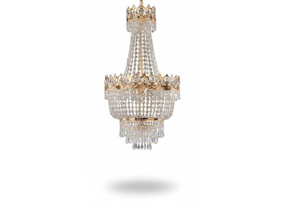 Lustre de plafond Lustre de plafond Or Lampe de plafond Lustre en cristal 40x100