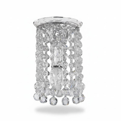 Lustre Lampe argentée en cristal plafonnier lustre