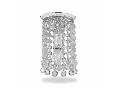 Lustre Lampe argentée en cristal plafonnier lustre