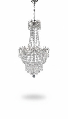 Lustre lustre de plafond plafonnier argenté suspension en cristal lustre hanging lamp
