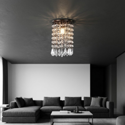 Lampe Lustre Lustre Or Lampe de plafond Lustre en cristal