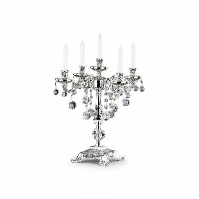 Bougeoir porte-bougie élégant en argent