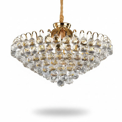 Plafonnier de luxe Lustre en or Plafonnier Lustre en cristal Art