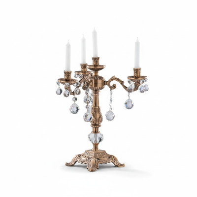 Bougeoir classique pour bougeoir en forme de bougie doré chandelier candélabre