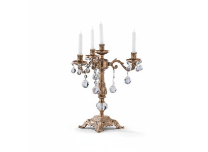 Bougeoir classique pour bougeoir en forme de bougie doré chandelier candélabre