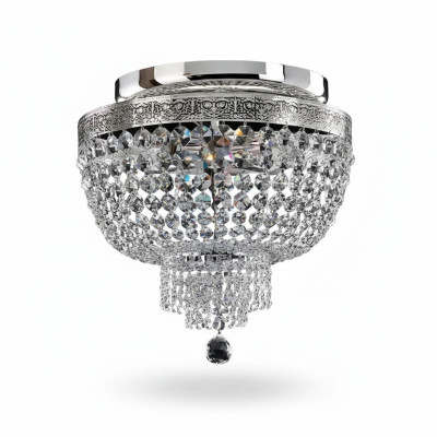 Lustre de plafond lustre de plafond luxueux lustre argenté lustre en cristal