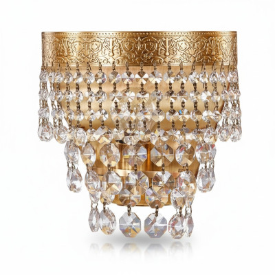Applique lampe mur lumière lampe murale lustre lampes murales cristal doré
