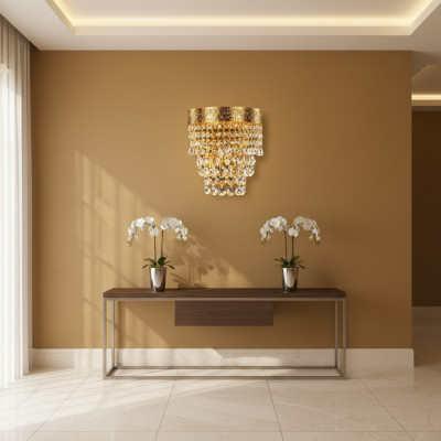Lampes applique murale appliques murales applique murale lustre mur cristal or