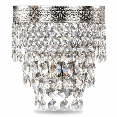 Lampe murale applique murale luminaires lustre lampes murales en cristal argent.