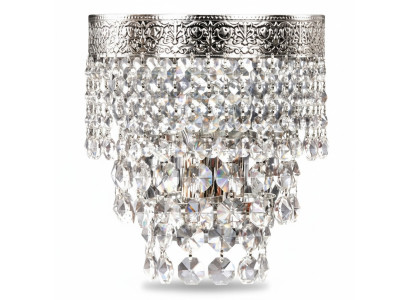 Lampe murale applique murale luminaires lustre lampes murales en cristal argent.