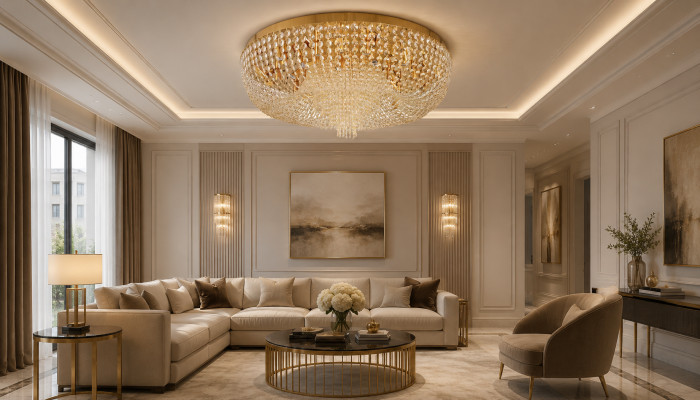 Chandelier plafonnier lustre de luxe lampe de plafond en or lustre en cristal art