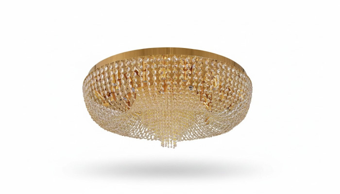 Chandelier plafonnier lustre de luxe lampe de plafond en or lustre en cristal art