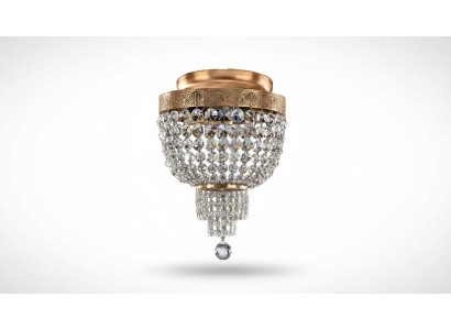 Plafond lustre Lustre de luxe en or Lampe de plafond Luster Crystal Art