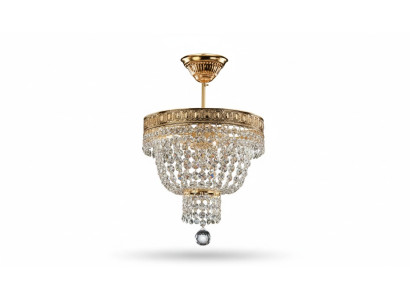 Lustre plafonnier lustre de luxe doré lustre en cristal d'art