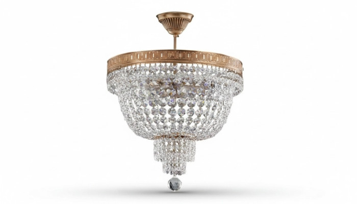 Plafonnier de luxe en or Lustre Lustre Lustre en cristal d'art