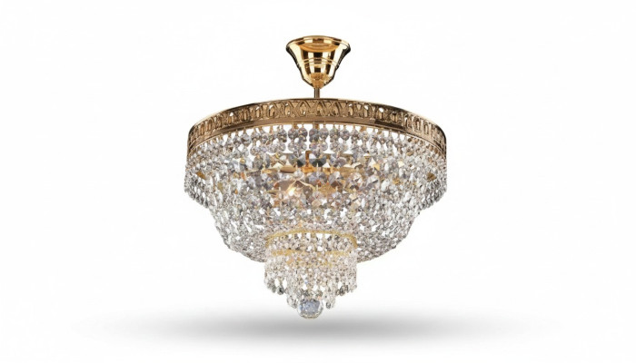 Lustre plafonnier lustre de plafond de luxe lampe de plafond en or lustre en cristal art