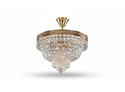 Lustre plafonnier lustre de plafond de luxe lampe de plafond en or lustre en cristal art