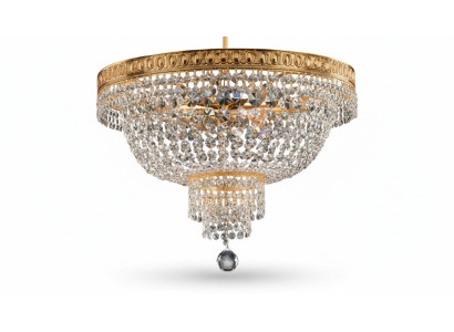 Lustre Plafonnier de Luxe Lustre en or Lampe de plafond en cristal Art