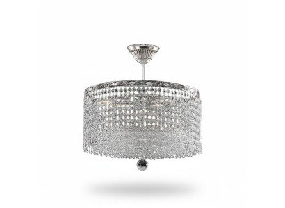 Lustre rond Lustre en cristal de luxe Argent Chandelier Chandelier